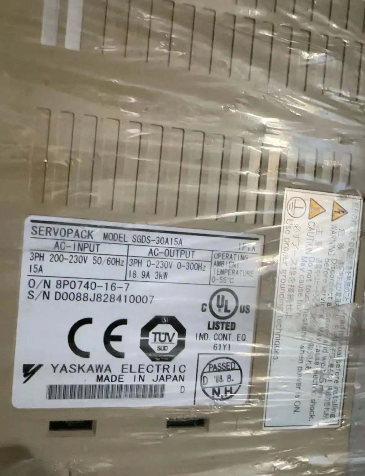 SGDS-30A15A 리퍼 서보 드라이브 3kW 기능 OK