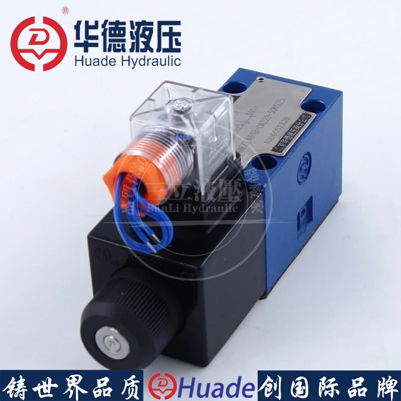 Huade 유압 솔레노이드 방향 밸브 4WE6D 6C 6Y 6EA6HA 3WE6A6B 2위치 4방향 3방향