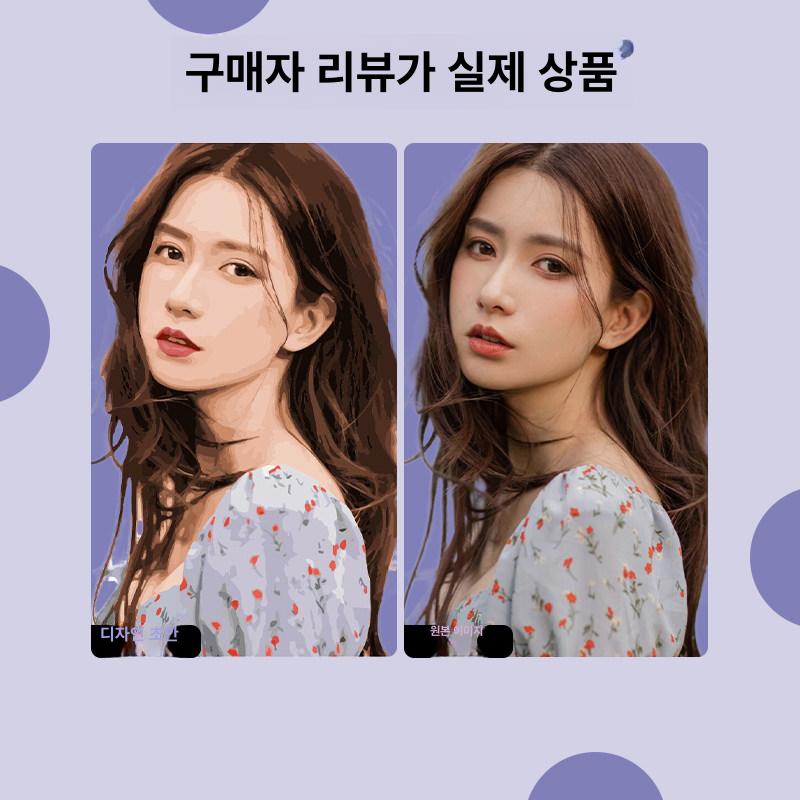 DIY 유화 사진 맞춤 제작 손그림 창의적 선물 인쇄 페인팅 24색 유화 세트 (페인트+붓+내부 프레임) 40x60 - 상세 이미지 3