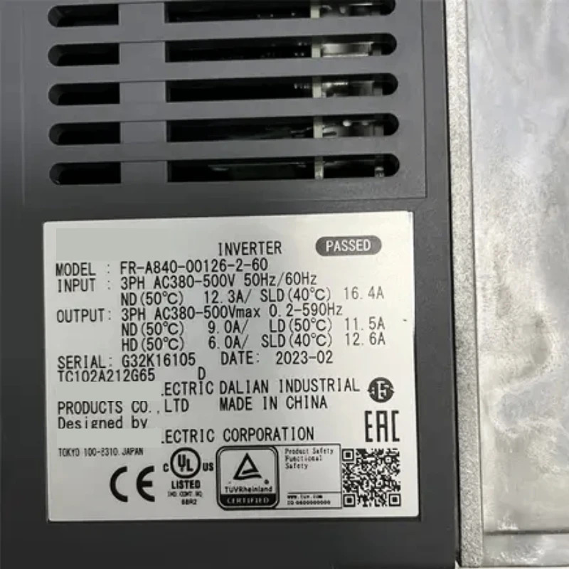 새 FR-A840-00126-2-60 인버터 신속