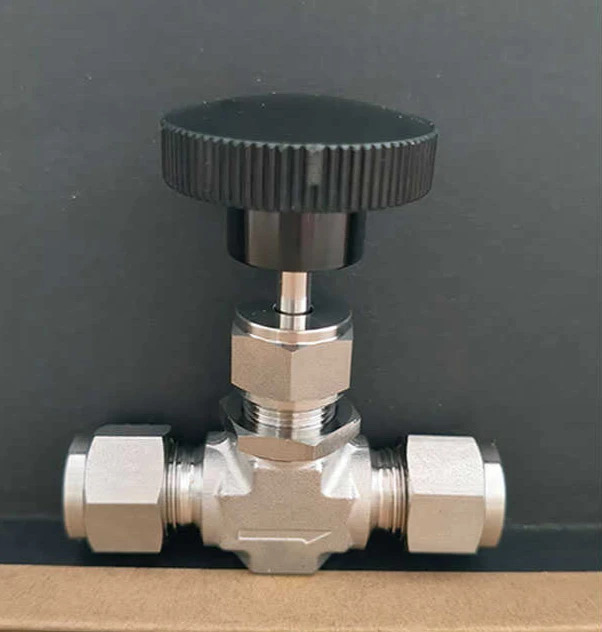 스테인리스 스틸 고압 카드 슬리브 스트레이트 스루 니들 밸브 글로브 단조 바디 6000PSI 316L