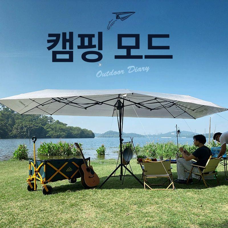 자동차 자동 차양막 이동식 차량용 차광막 여름용 접이식 차양 52m 블루 블랙 코팅 대형 - 상세 이미지 5