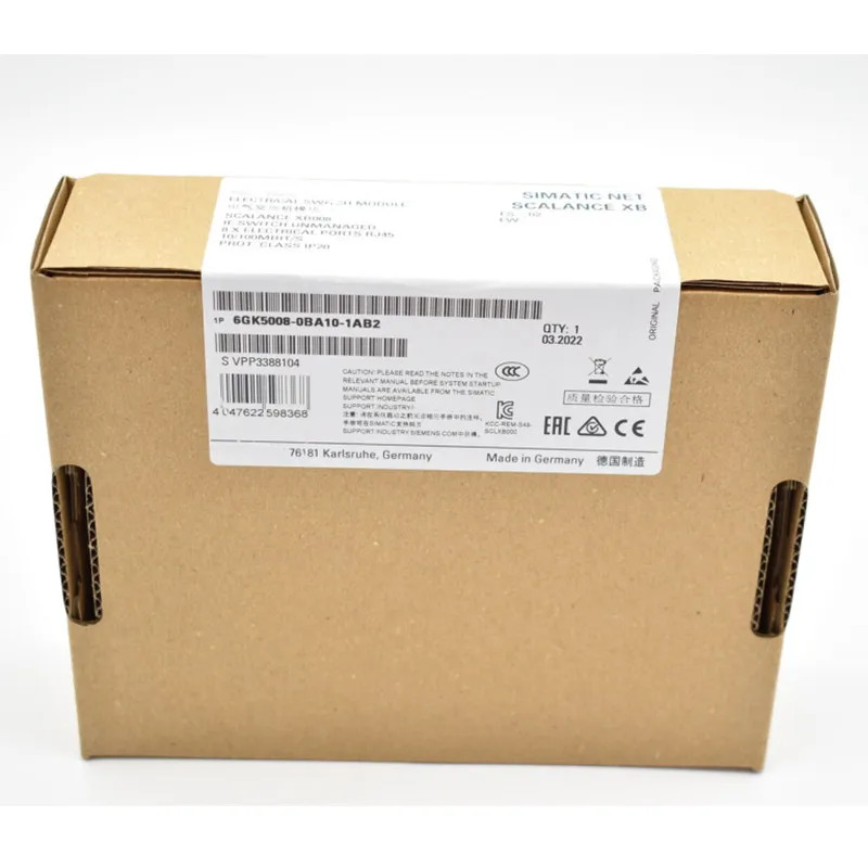 S7-1200 SIMATIC 6GK5008-0BA10-1AB2 PLC 이더넷 스위치 모듈 완전히 리퍼