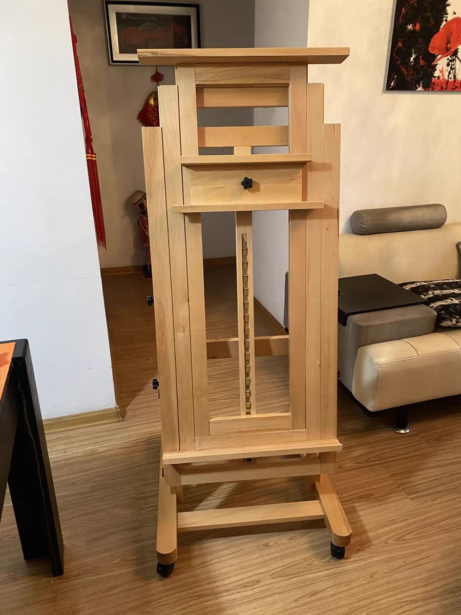 조절식 원목모니터받침대 거치대 랙 듀얼모니터받침대 대형모니터받침대 모니터선반 - 상세 이미지 3