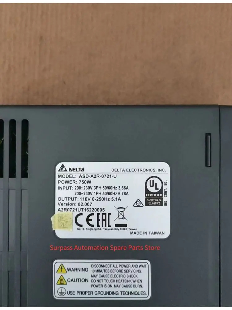 ASD-A2R-0721-U 리퍼 서보 드라이버 750W 기능 작동 ok