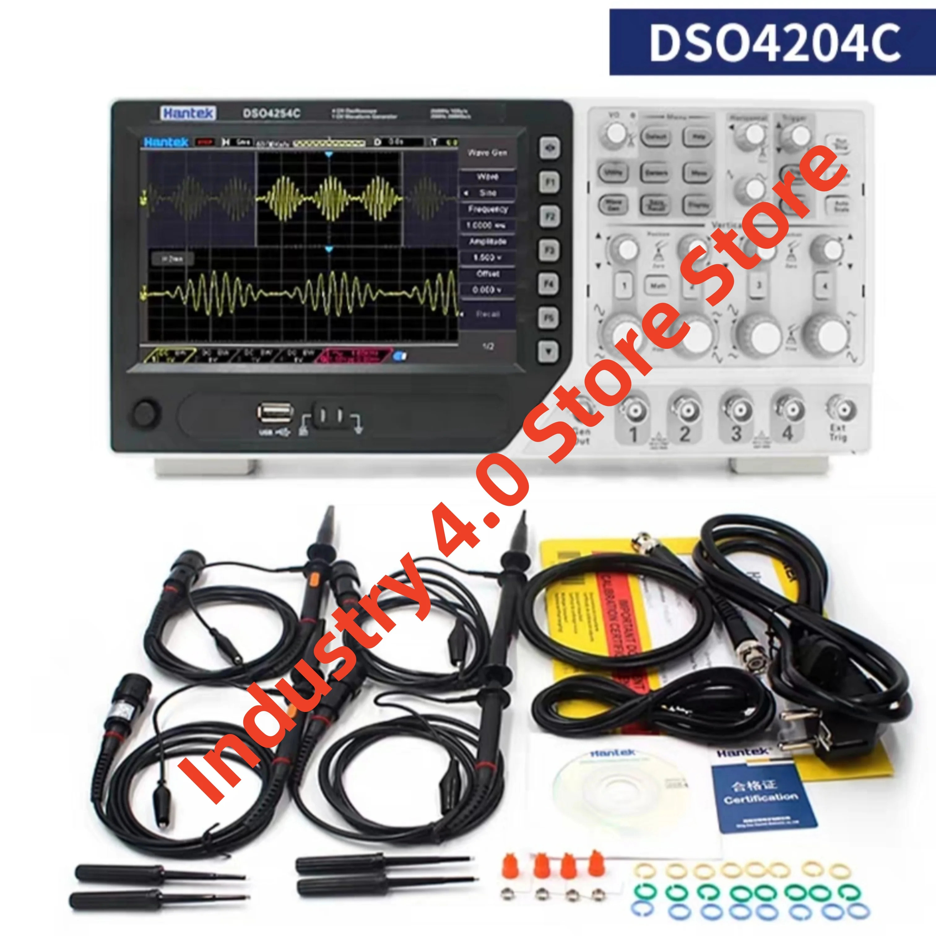 Hantek DSO4204C 디지털 오실로스코프 원본