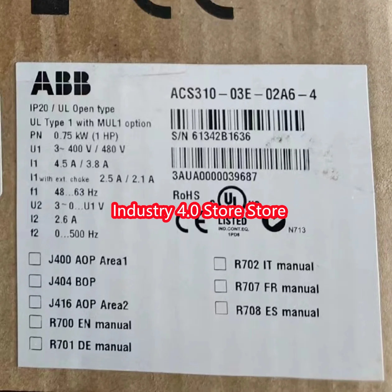 VCS310-03E-08A0-43AUA0000039631
