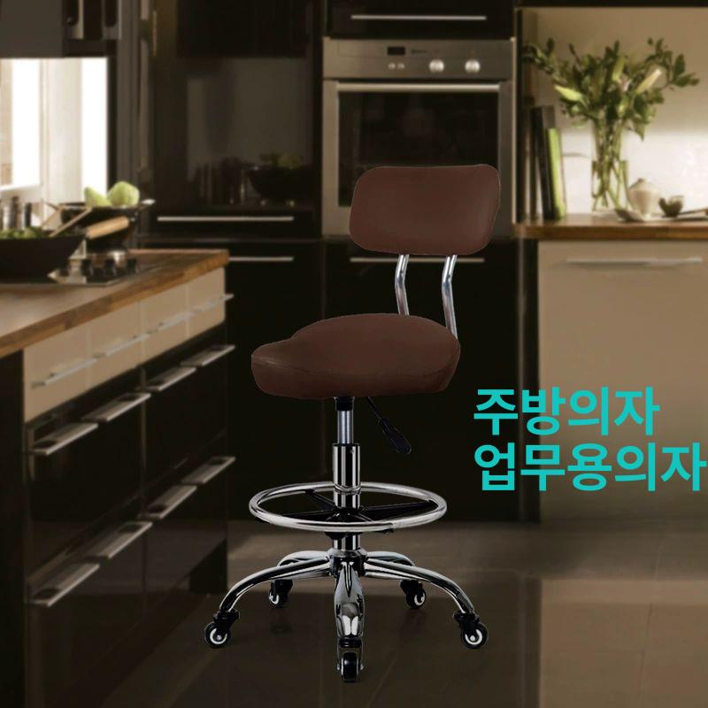 체어 이동의자 높이조절의자 바퀴달린의자 등받이 보조의자 바퀴형 카운터 - 상세 이미지 3