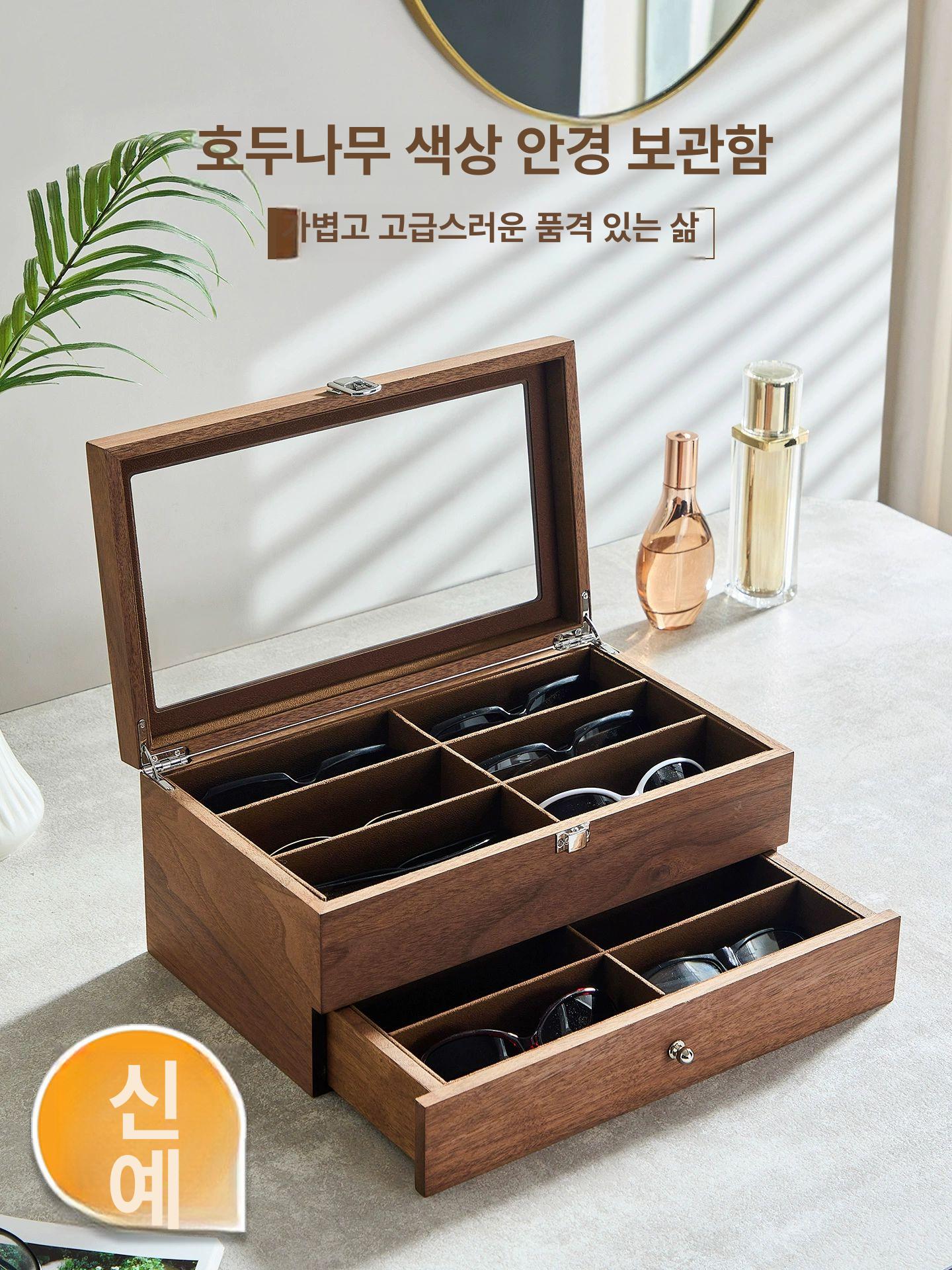 원목 수납함 정리함 박스 보관함 빈티지 서랍 거치대 수납상자 꽂이 데스크탑 - 상세 이미지 2
