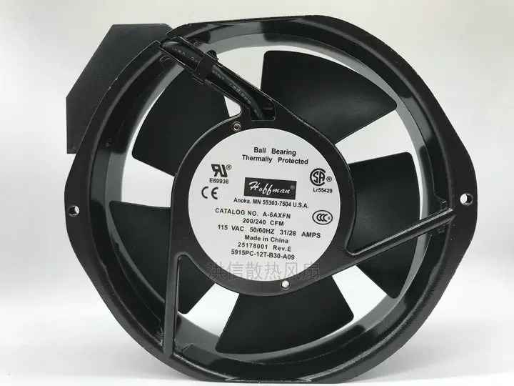 Anoka.MN55303-7504 서버 냉각팬 미국 A-6AXFN 115V 5915PC-12T-B30-A09 172x150x38mm