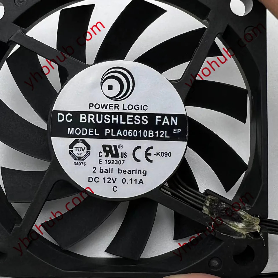 파워 로직 PLA06010B12L DC 12V 0.11A mm 4핀 서버 냉각팬
