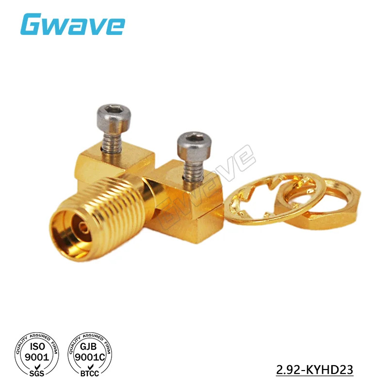 말단 연결 무납땜 커넥터 관통 벽 플랜지 DC-40GHz 2.92-KYHD23 2.92mm 암