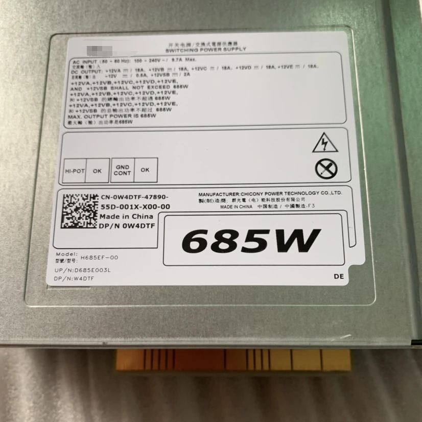 H685EF-00 Dell Precision T5810 T7810 워크스테이션 전원공급장치 685W