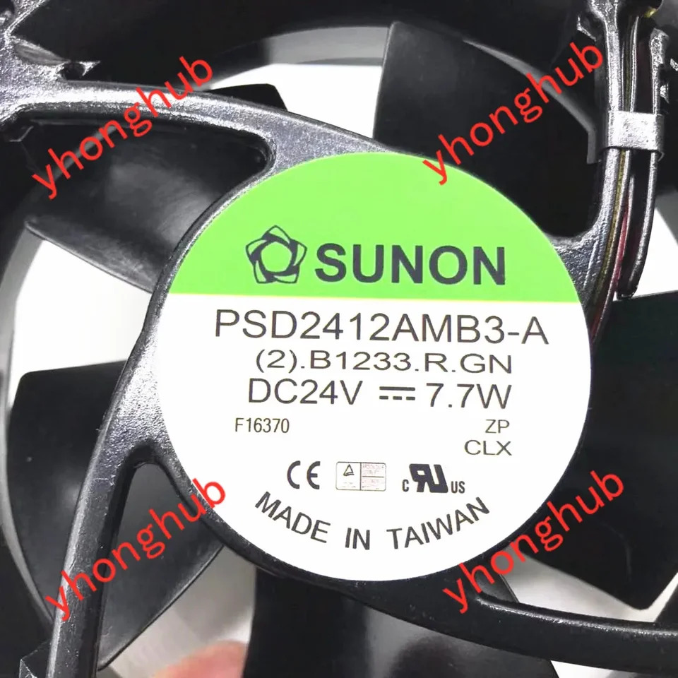 SUNON 서버 냉각팬 PSD2412AMB3-A 2.B1233.R.GN DC 24V 7.7W mm