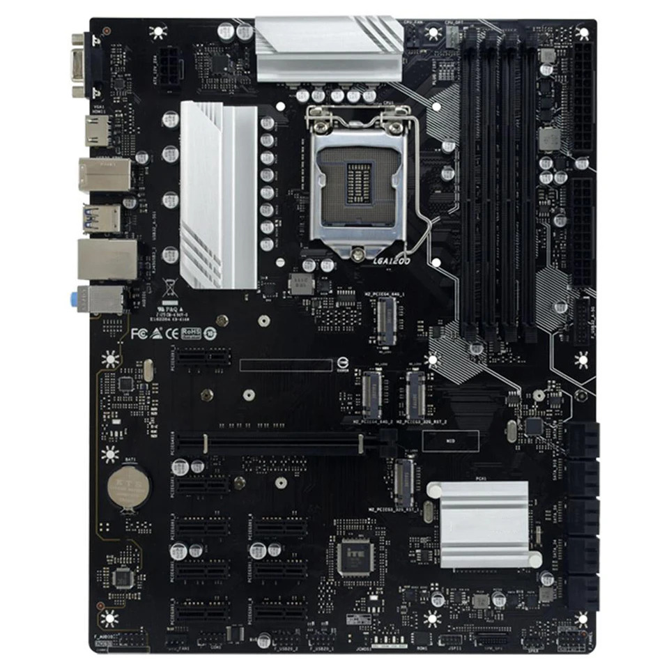 Biostar 마더보드TZ590-BTC DUO Z590 LGA1200 6Gb/s 지지대세대 11 세대 CPU 마이크로 DDR4 PCIe 3.0 128GB