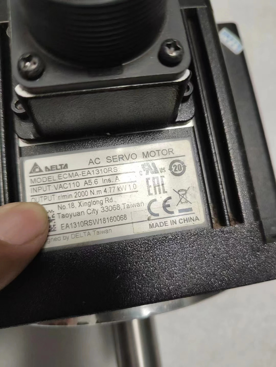ECMA-EA1310RS 리퍼 서보모터 1kW 기능 작동 OK
