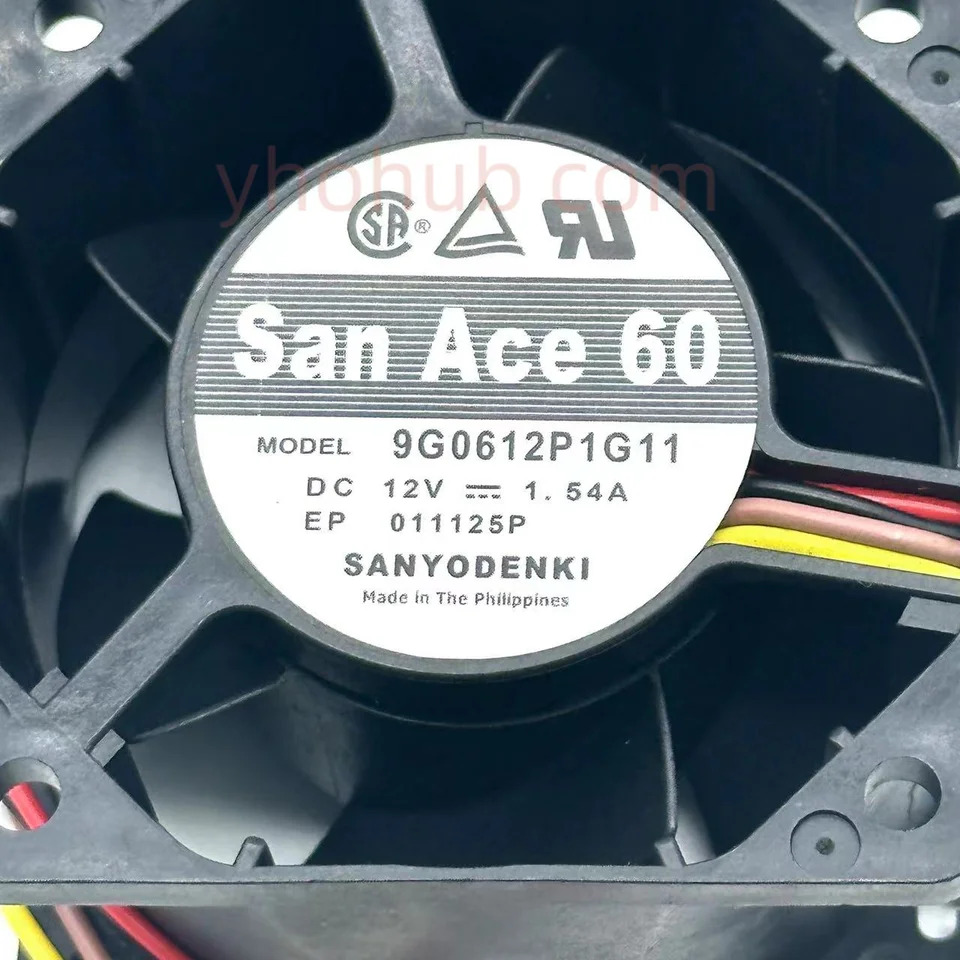 Sanyo Denki 9G0612P1G11 DC 12V 1.54A 60x60x38mm 4 선 서버 냉각팬