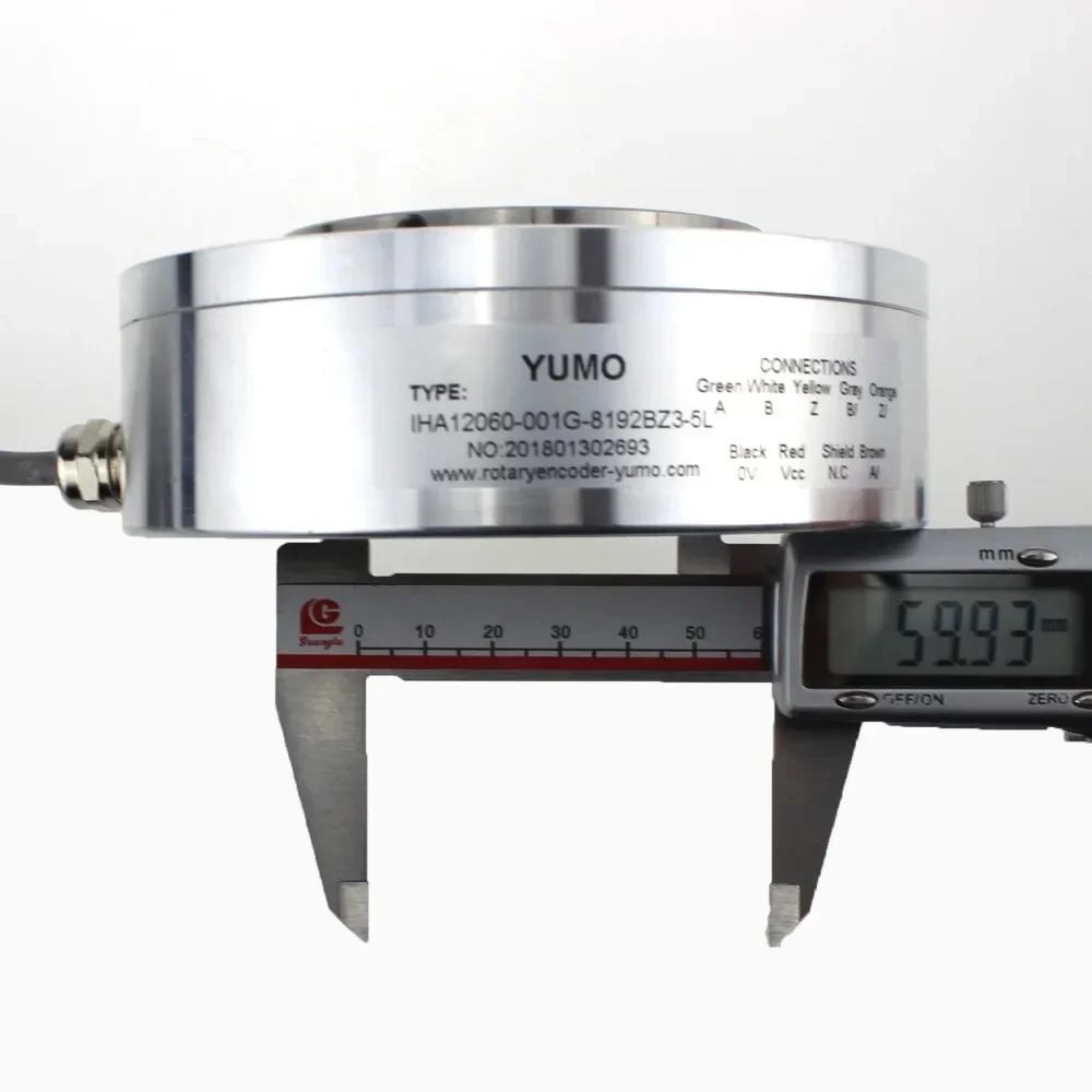 YUMO IHA12060-001G-8192BZL 5mm 회전식 인코더 스루 샤프트 15mm 20mm 25mm 360 ppr 1024ppr