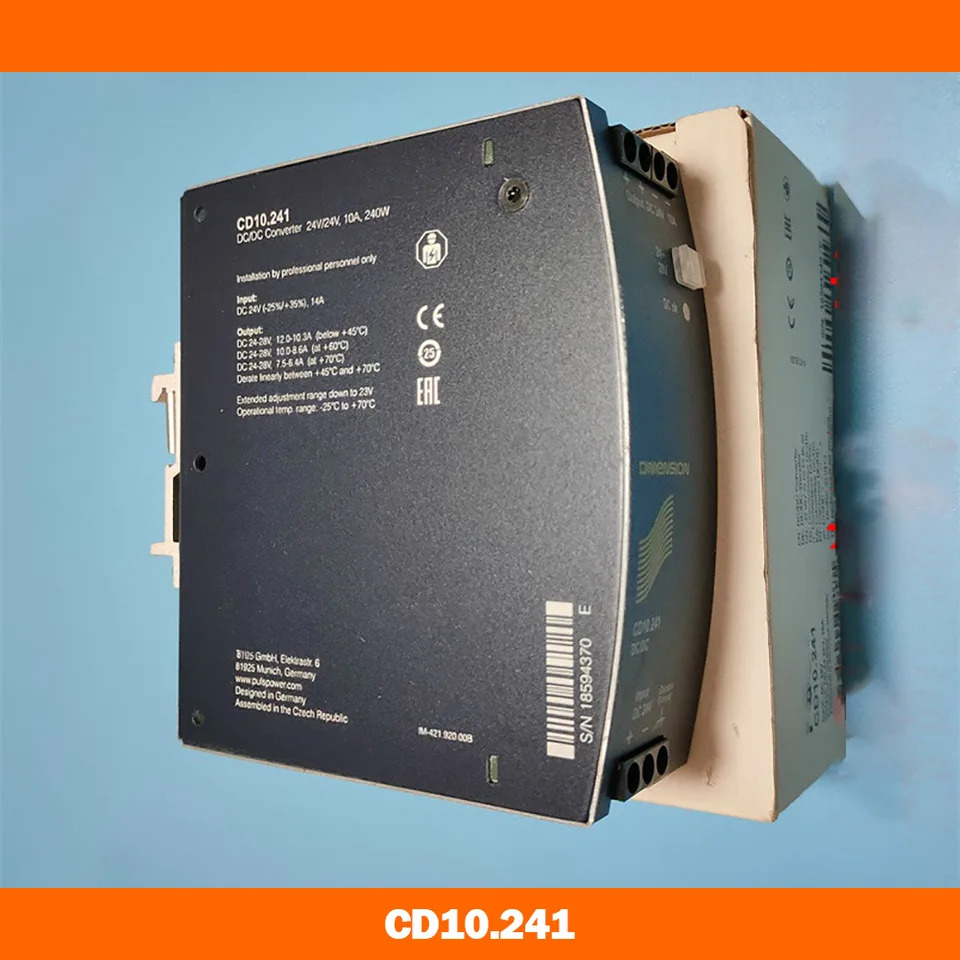 오리지널 PULS 절연 DC 컨버터 전원공급장치 CD10.241