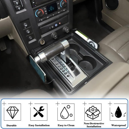 ABS 팔걸이 상자 Hummer H2 2003-2007 용 Hiden 개인 정보 보호 보관함 센터 컨트롤 전화 깔끔한 트레이 컨테이너