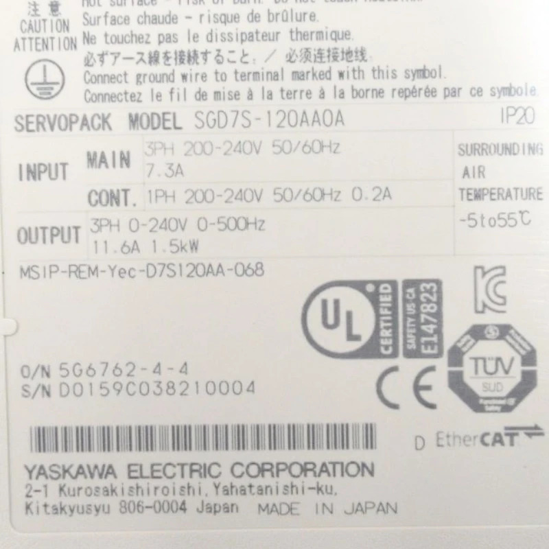 새 Yaskawa SGD7S-120AA0A 서보 드라이브