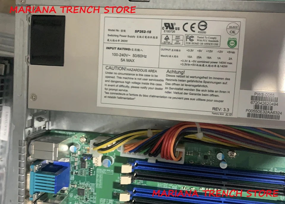 Supermicro 다출력 전원공급장치PWS-0055 SP262-1S 260W 1U