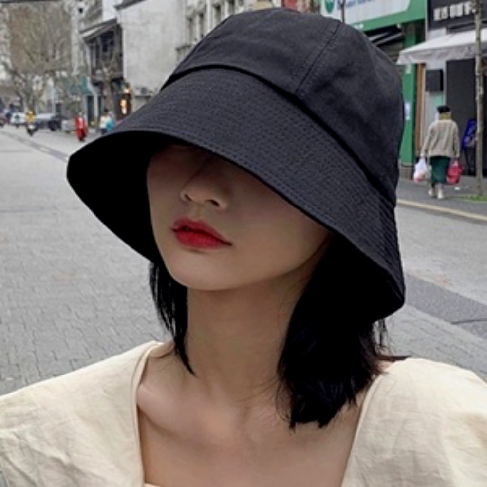 데일리코디봄여름버킷햇 사계절템여행룩벙거지모자 심플디자인캐주얼룩라운드모자 - 상품 이미지