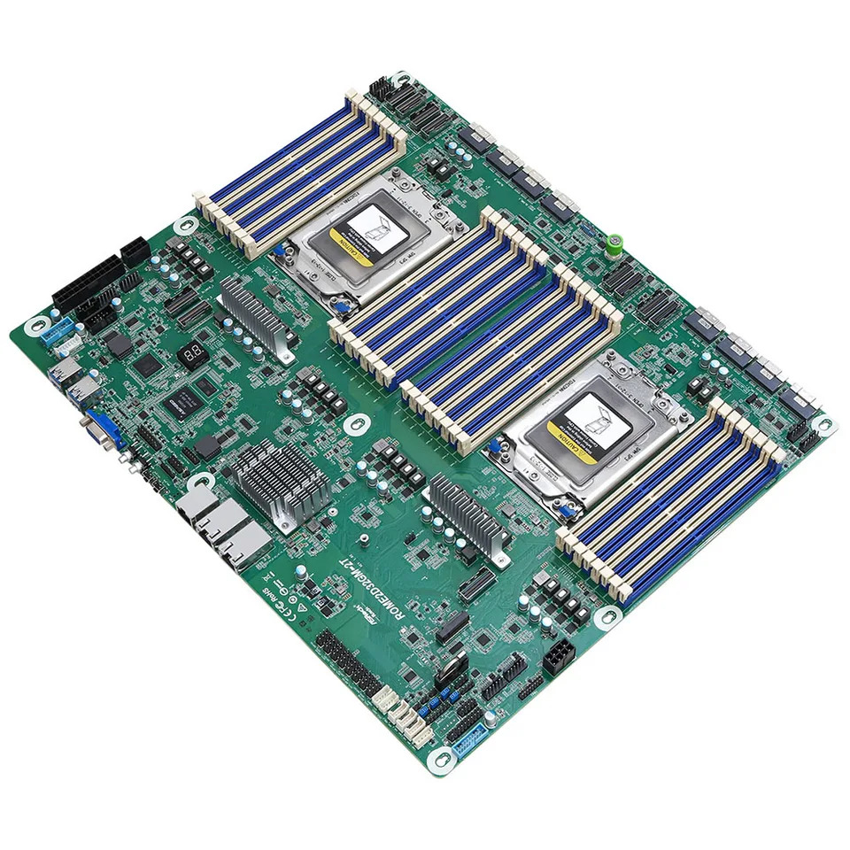 ASRock호환 ROME2D32GM호환-2T 마이크로시스템 마더보드 듀얼 EPYC 7003 DDR4 지원