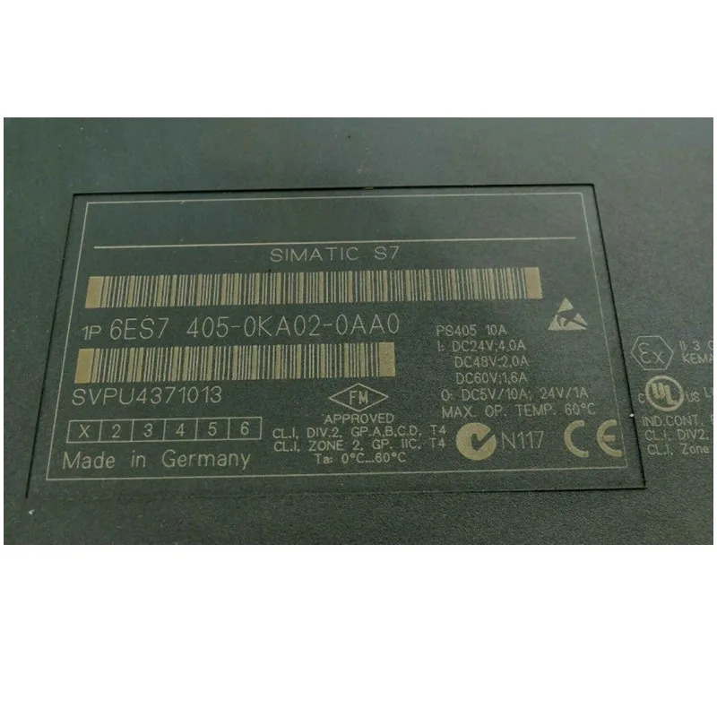S7-400 전원 CPU 모듈 6ES7405-0DA02-0AA0 6ES7 405-0KA02-0AA0 405-0KR02-0AA0 완전히 리퍼