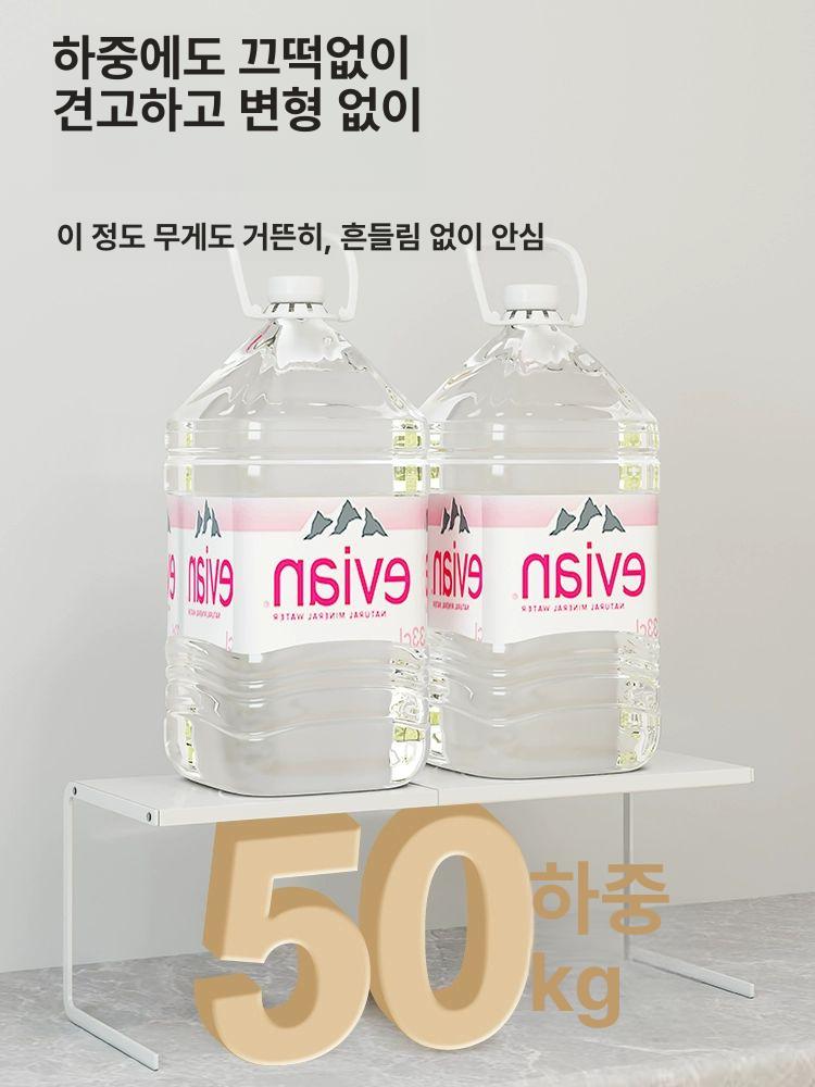 화이트 선반 디귿자 소형 고정형 렉 앵글 패널 확장형 무타공 제품진열대 단축형 - 상세 이미지 4