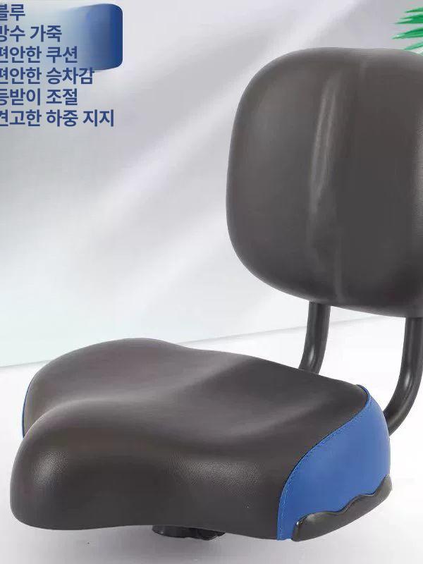 검은색 안장 등받이 개조 전기자전거 쿠션 뒷좌석 높이 디럭스 시트백 라이딩 충격 - 상세 이미지 3
