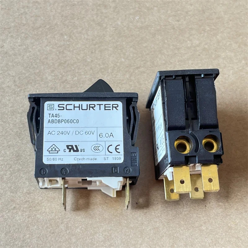 SCHURTER 회로차단기 스위치 TA45-ABDBP060C0 4430.1488 4핀 6A AC240V