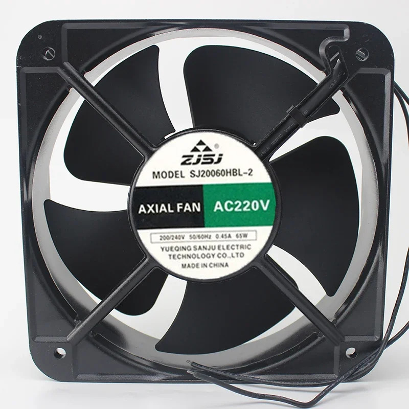 ZJSJ SJ20060HBL-2 서버 냉각팬 AC 220V 0.45A 200x200x60mm 2 와이어