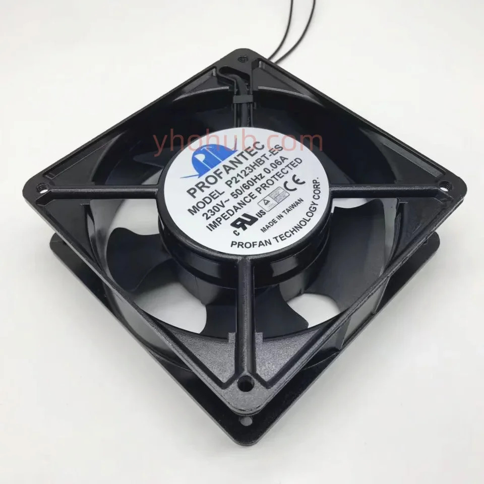 PROFANTEC P2123HBT-ES P2123HBL-ES 2핀 서버 냉각팬 AC 230V 0.06A mm