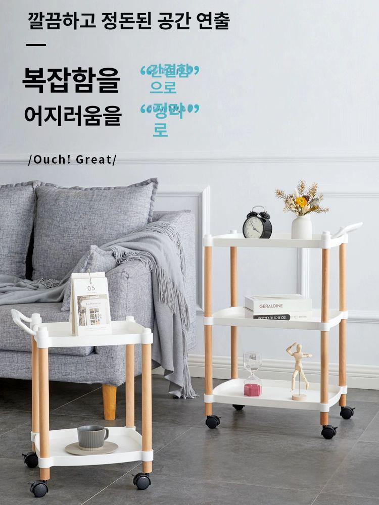 이동식 서빙카트 업소용 커피 트롤리 수납 레스토랑 호텔 웨건 디자인 모던 다층 - 상세 이미지 3