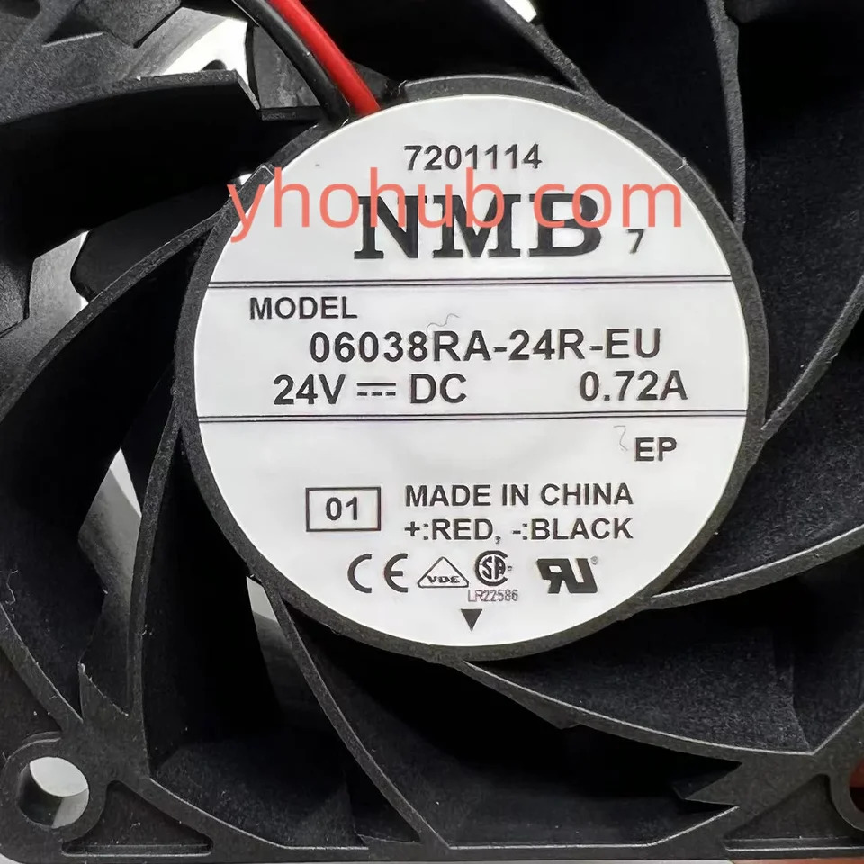 NMB-MAT 2 와이어 서버 냉각팬 06038RA-24R-EU 01 DC 24V 0.72A 80x80x38mm