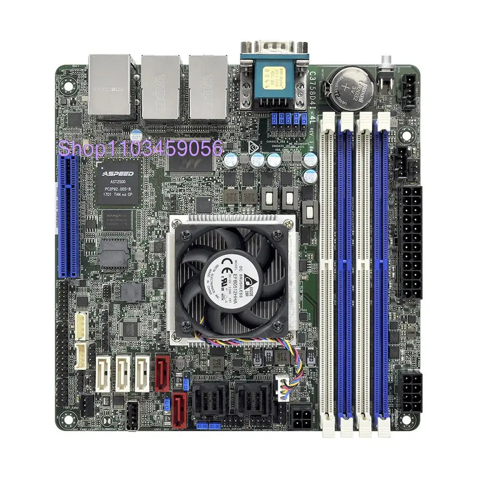 ASRock호환 랙 서버 마더보드C3758D4I-4L 8 코어 35W 지지대 C3758
