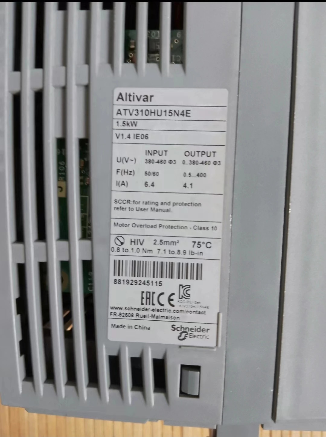 ATV310HU15N4E 리퍼 인버터 1.5kW-380/460V 기능 OK