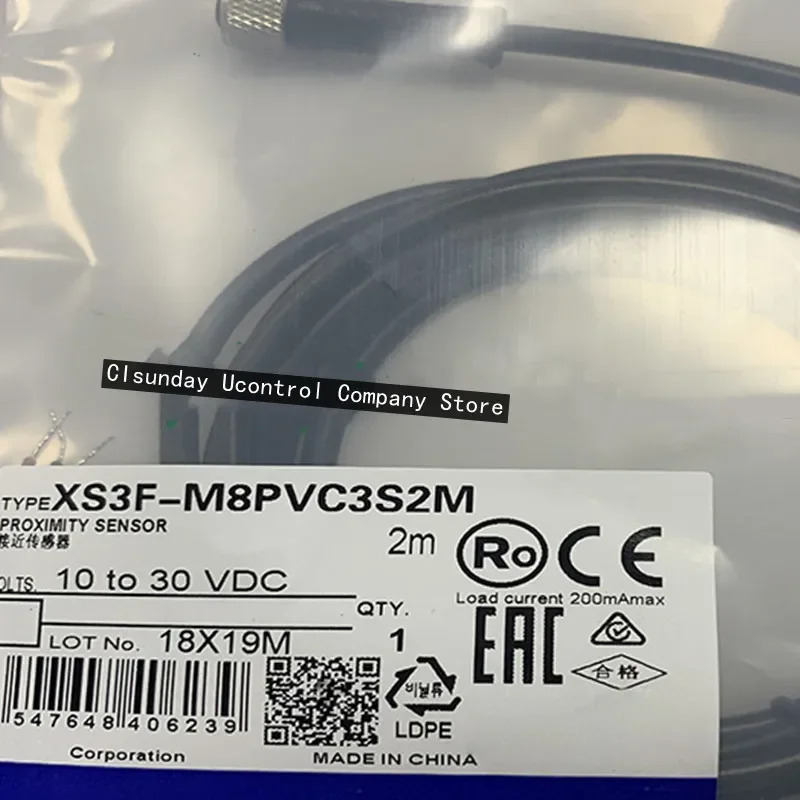 5pcs 연결 와이어 XS3F-M8PVC4S2M XS3F-M8PVC4S5M XS3F-M8PVC4S10M XS3F-M8PVC4A5M