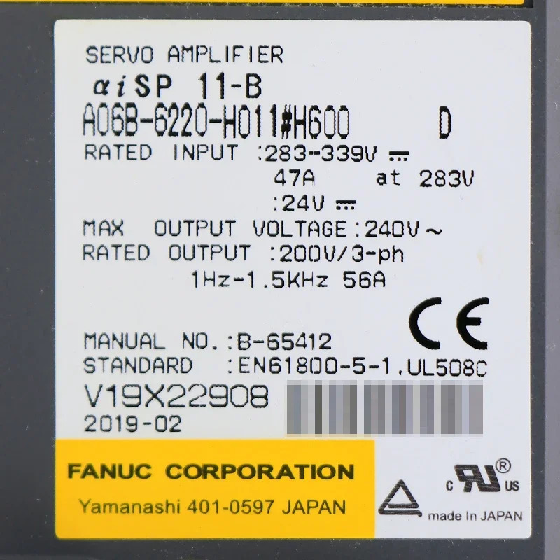 Fanuc 서보 드라이브 CNC 기계A06B-6220-H011 H600 A06B 6220 H011 리퍼 완료