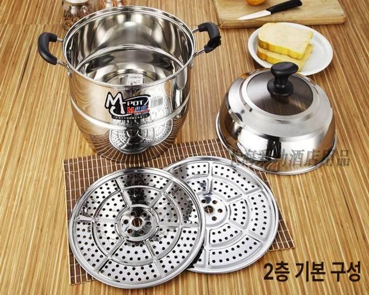 스테인리스 찜기 분리 찜냄비 찜판 찜통 찜솥 채반 가정용 그릴망 조리도구 - 상세 이미지 4