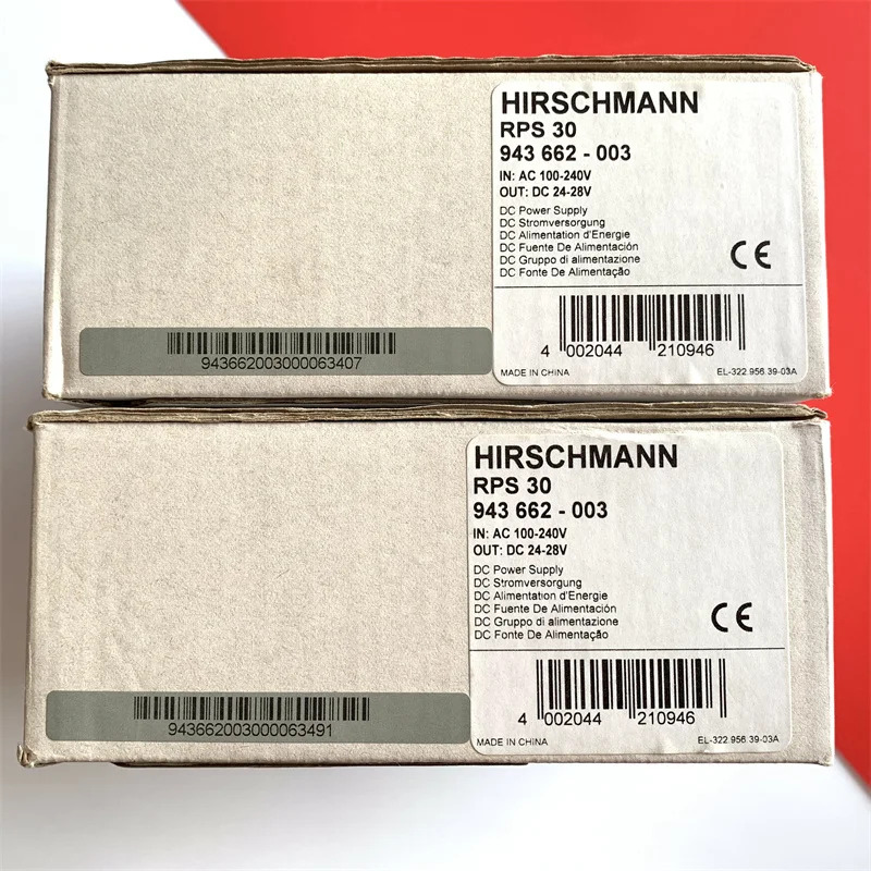 Hirschmann 전원 모듈 입력 AC100-240V 출력 DC24-28V RPS30 943662-003 신