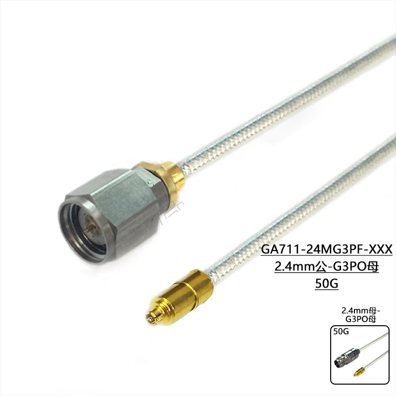 세미 플렉시블 케이블 어셈블리 직경 2.2mm 50GHz GA711-24MG3PF 2.4mm-G3PO 085