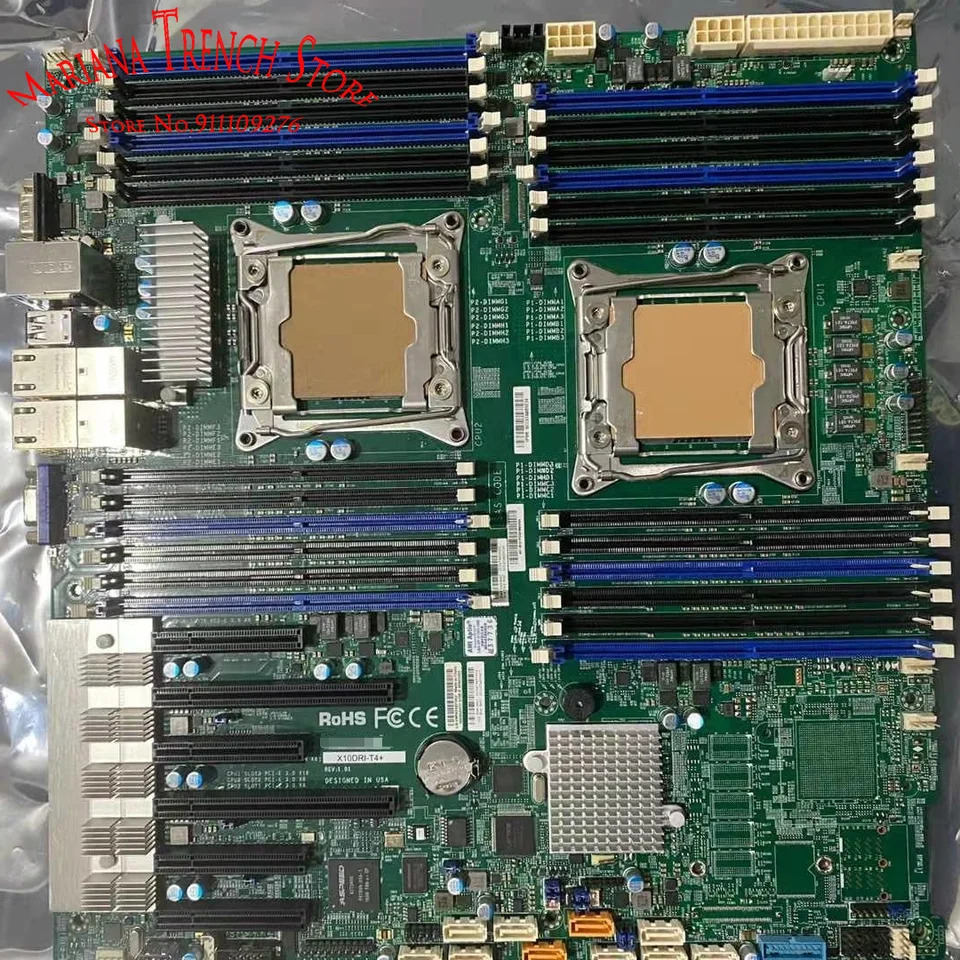 Supermicro 마더보드X10DRi-T4 LGA2011 E5-2600 v4 v3 군 DDR4 쿼드 LAN 포함X540 10GBase-T