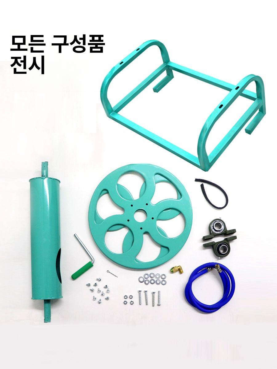 농업용 벽걸이형 워터릴 카트 급수 정원 청소 원예용 스테인레스 물호스릴 거치대 - 상세 이미지 5