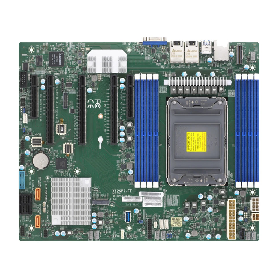 DDR4-3200MHz LGA-4189 단방향 슈퍼마이크로 서버 마더보드 X12SPI-TF C621A