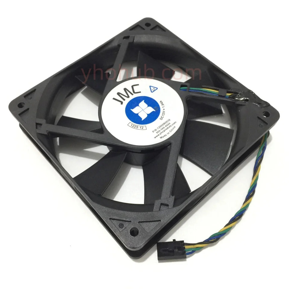 JMC / DaTech 1225-12 HBAPW 12000B0038 DC 12V 1.84A 120x120x25mm 4 와이어 서버 스퀘어 냉각팬