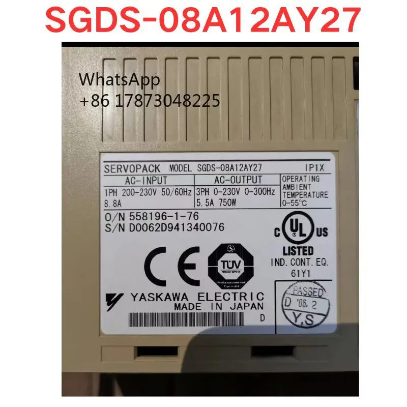 리퍼 SGDS-08A12AY27 서보 드라이버 기능 OK