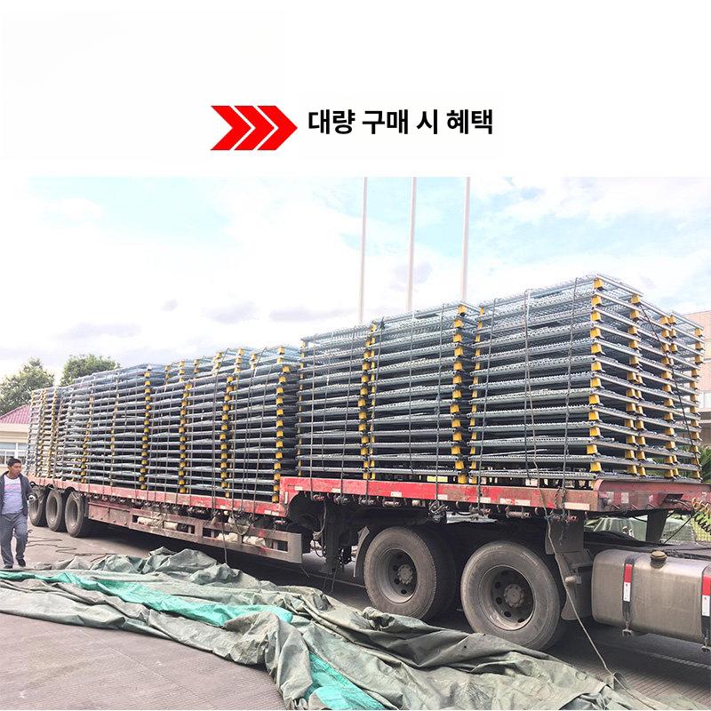 산업용 파레트 접이식 철제 망카트 프레임 철파렛트 운반용 업소용 트롤리 적재 - 상세 이미지 4