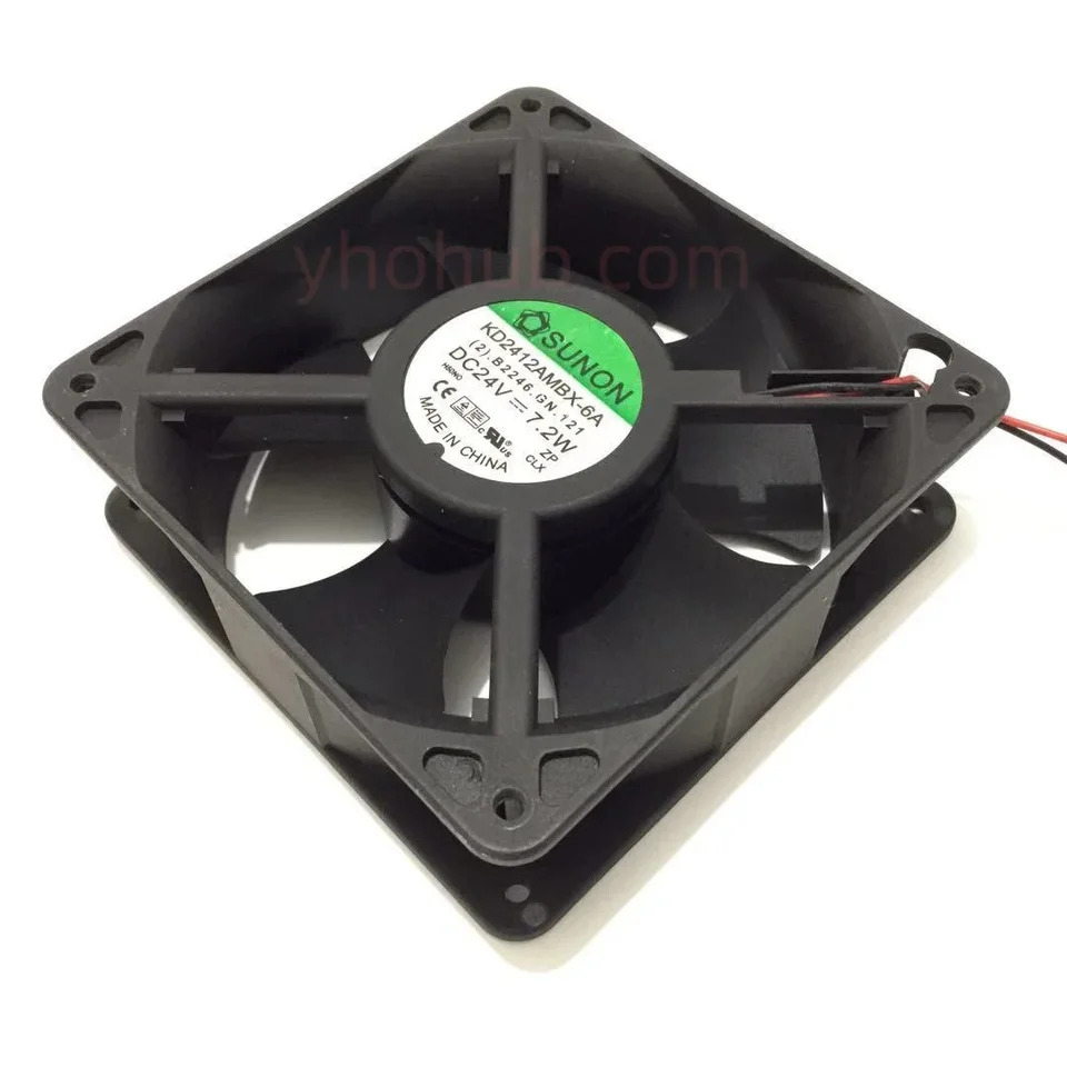 SUNON KD2412AMBX-6A 2. B2246 GN.121 DC 2 와이어 서버 냉각팬 24V 7.2W mm